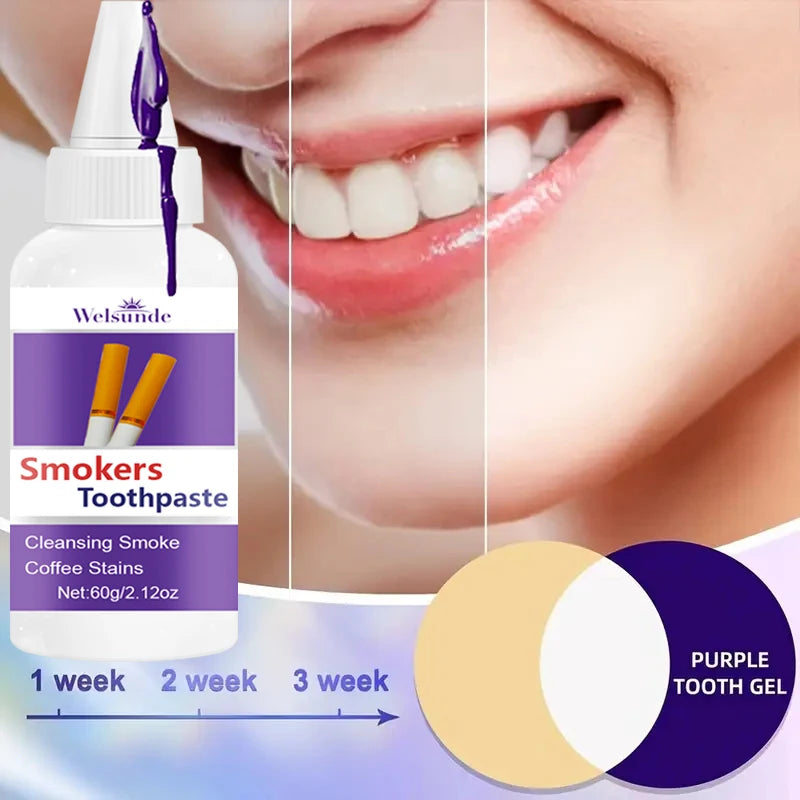 2 Packs Whitening teeth Toothpaste,Gently Reduce Smoke & Coffee Stains,Toothpaste for Deep Cleaning & Brighter Smile, Purple Remineralizing Hydroxyapatite Toothpaste, with Minty Fresh Breath, Gentle on Gums, Ideal Oral Hygien