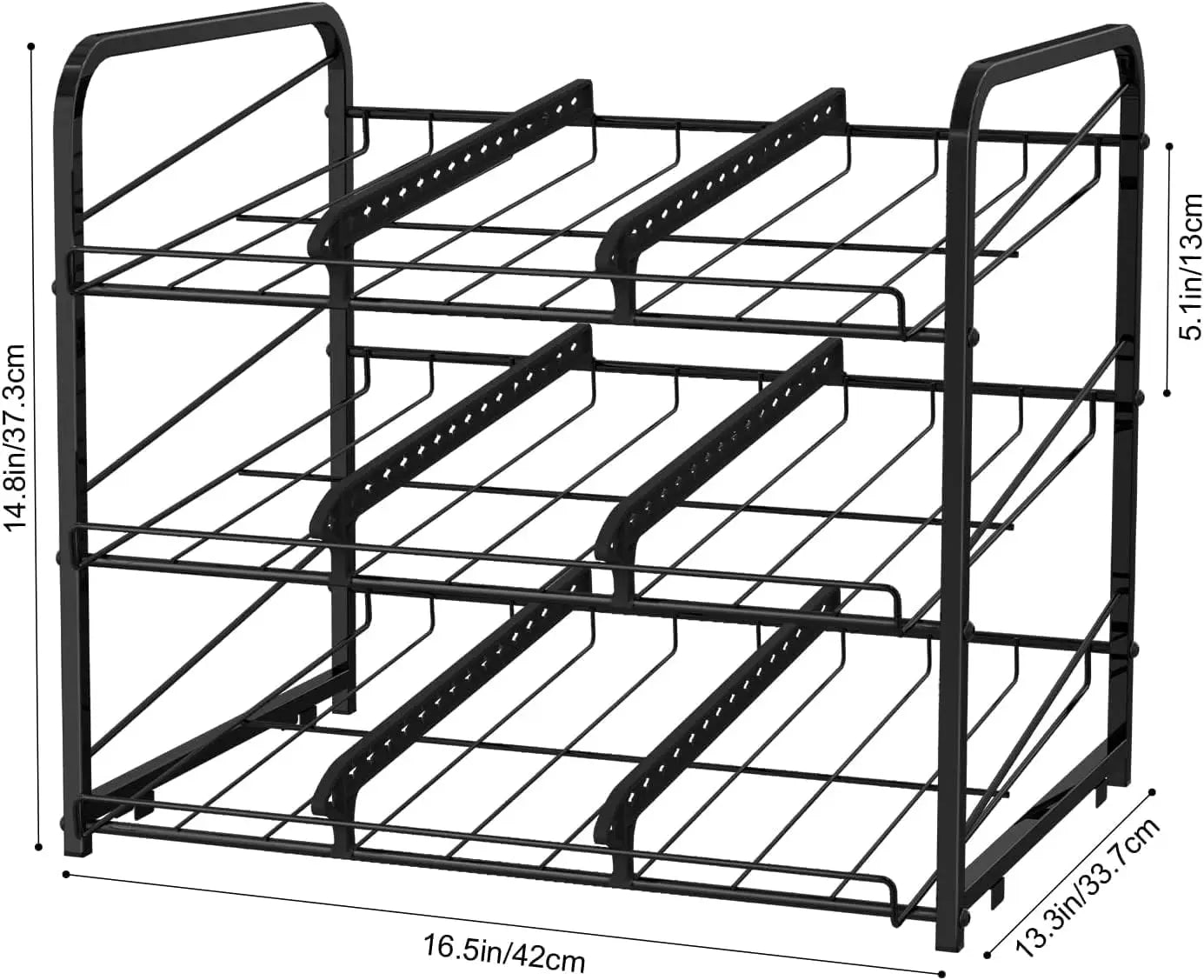 Stackable 2Piece Can Dispenser in the Pantry Small Space Storage Rack Holds Up to 36 Cans