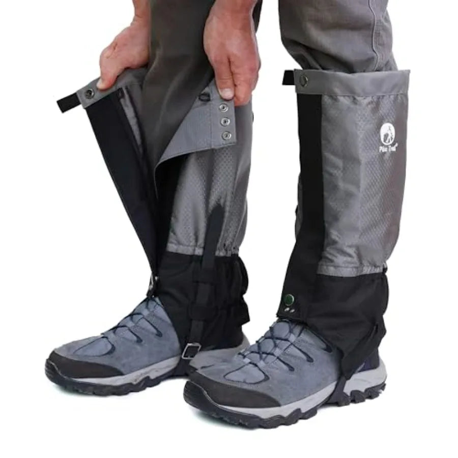 Adjustable Leg Gaiters - Lightweight, Waterproof - Leg Guards for Men and Women - Hiking Essentials Ideal for Hunting, Trekking