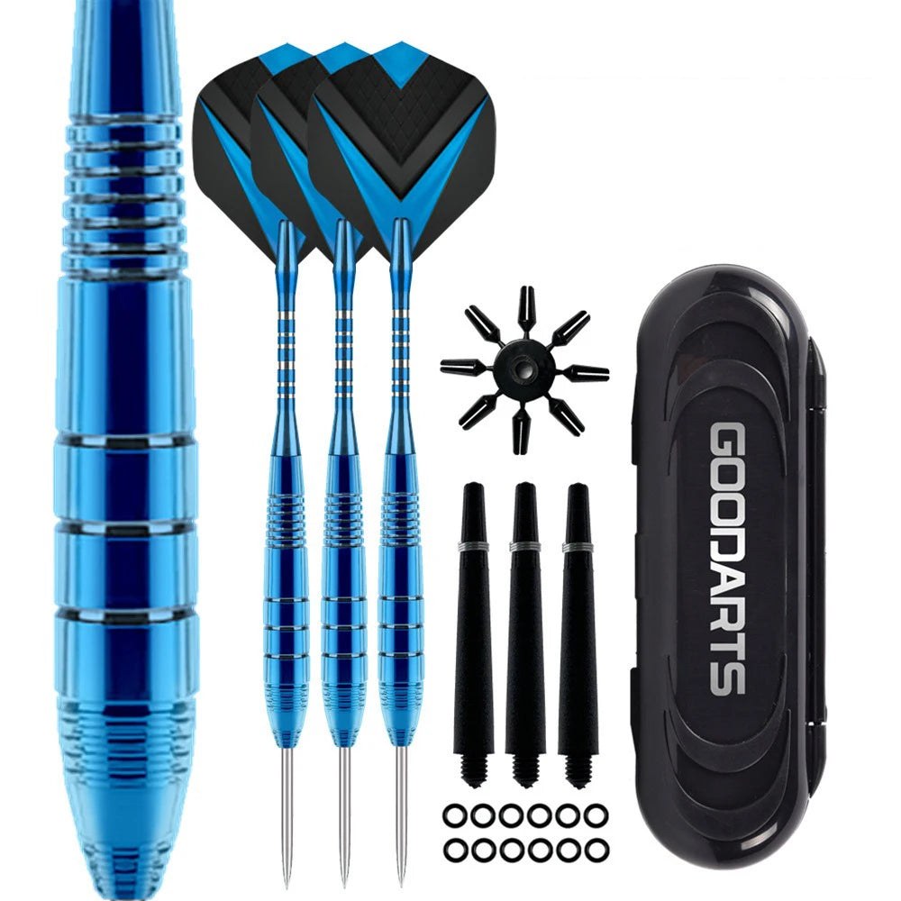 Darts Metal Tip Set 3 Aluminum Shaft Metal Dart Professional Darts Steel Tip Sets Extra 3 Dart Flights 3 Replace Plastic Shafts