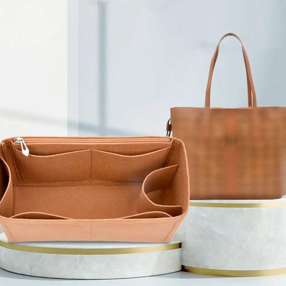 Felt Bag Insert Liner Lightweight Organizer Pouch For Handbags