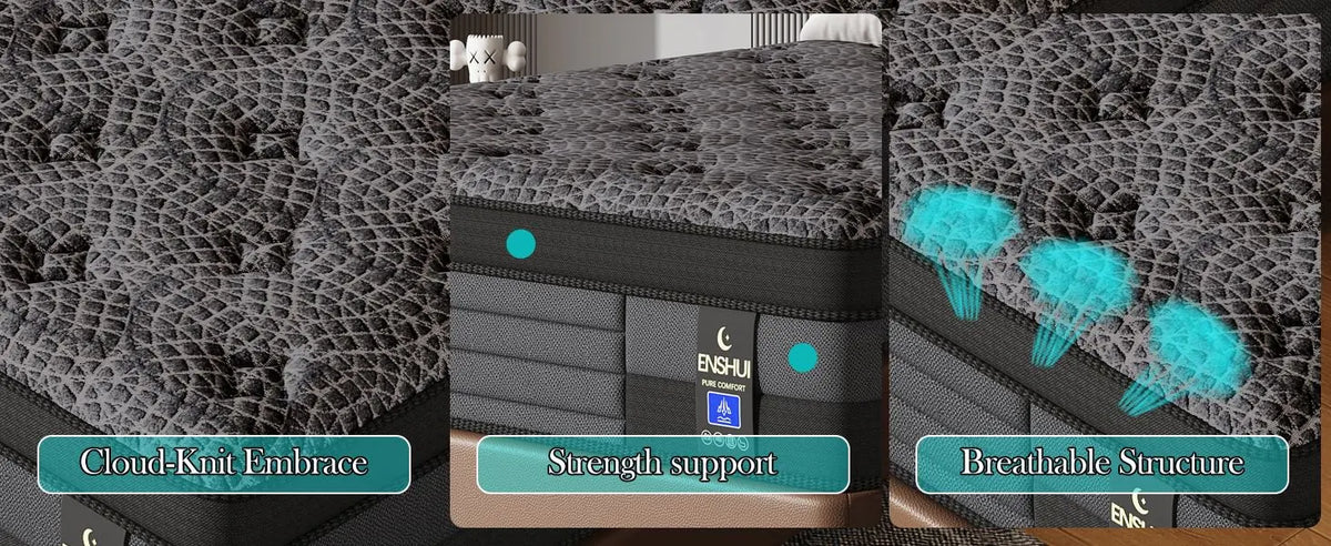 Comfortable Pocket Spring Memory Foam Mattress With Suede Top