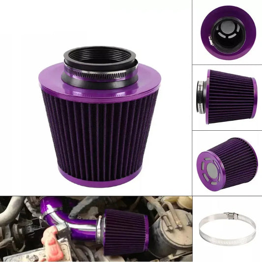 76MM Universal Car Air Filters Vent Filter High Flow Intake Kit Mesh Cone Engine Protector Replacement Auto Accessories 3 Inch