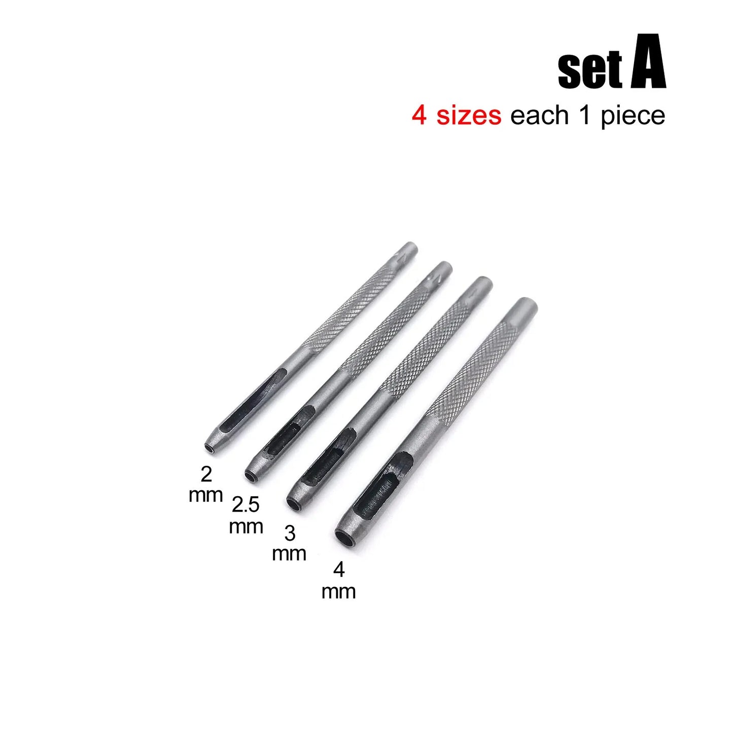 Round Hole Punch Set For Leathercraft Gaskets And Bags