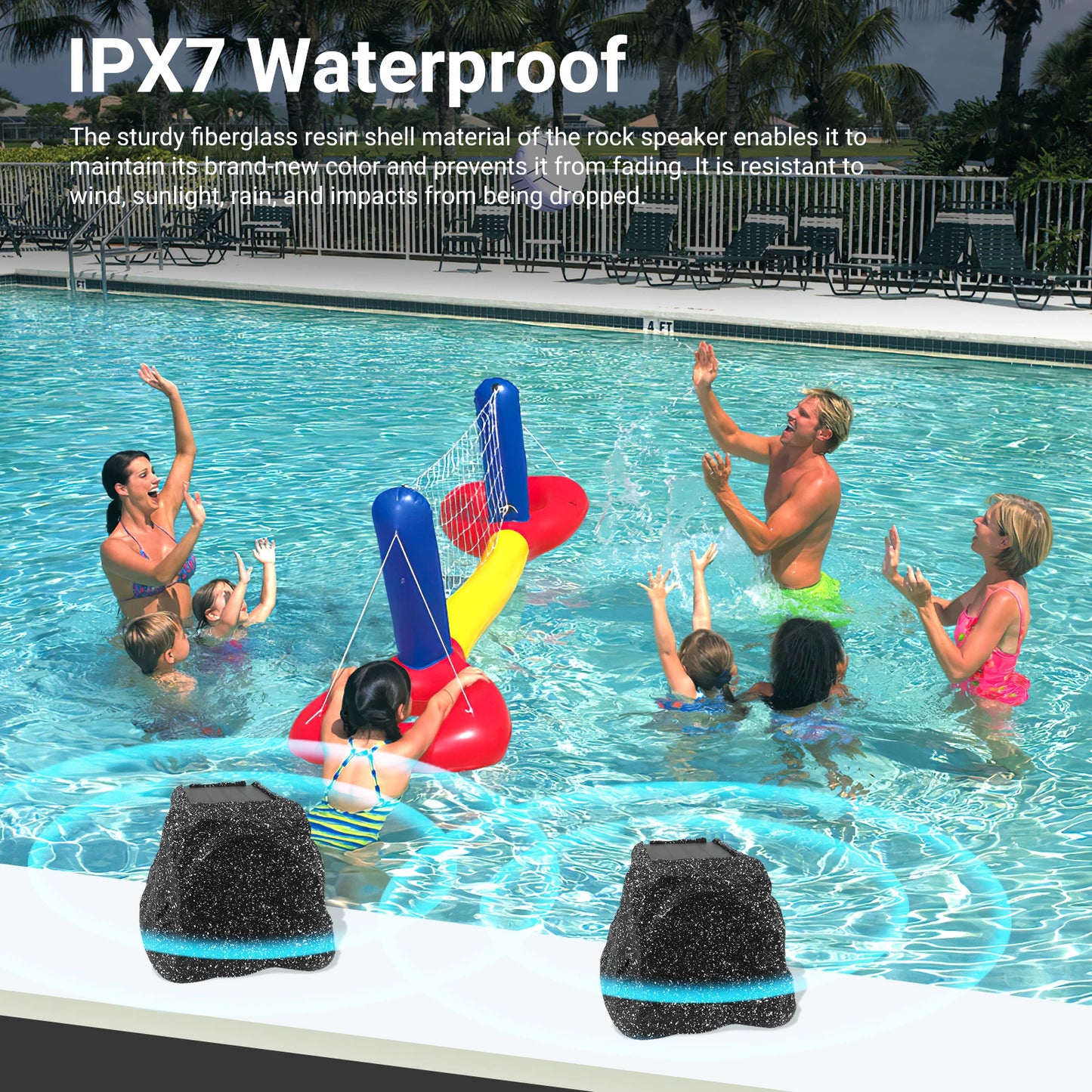 Herdio Outdoor Bluetooth Speaker IPX7 Waterproof Solar Powered