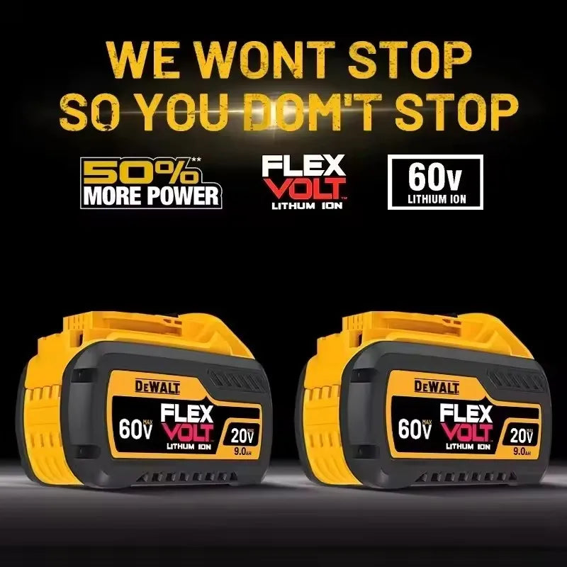 DeWALT 100% Original Battery 20V/60V 9000mAh MAX FlexVolt for DCB200 DCB205 DCB206 DCB209 DCB182 Power Tool Battery Air Transpor