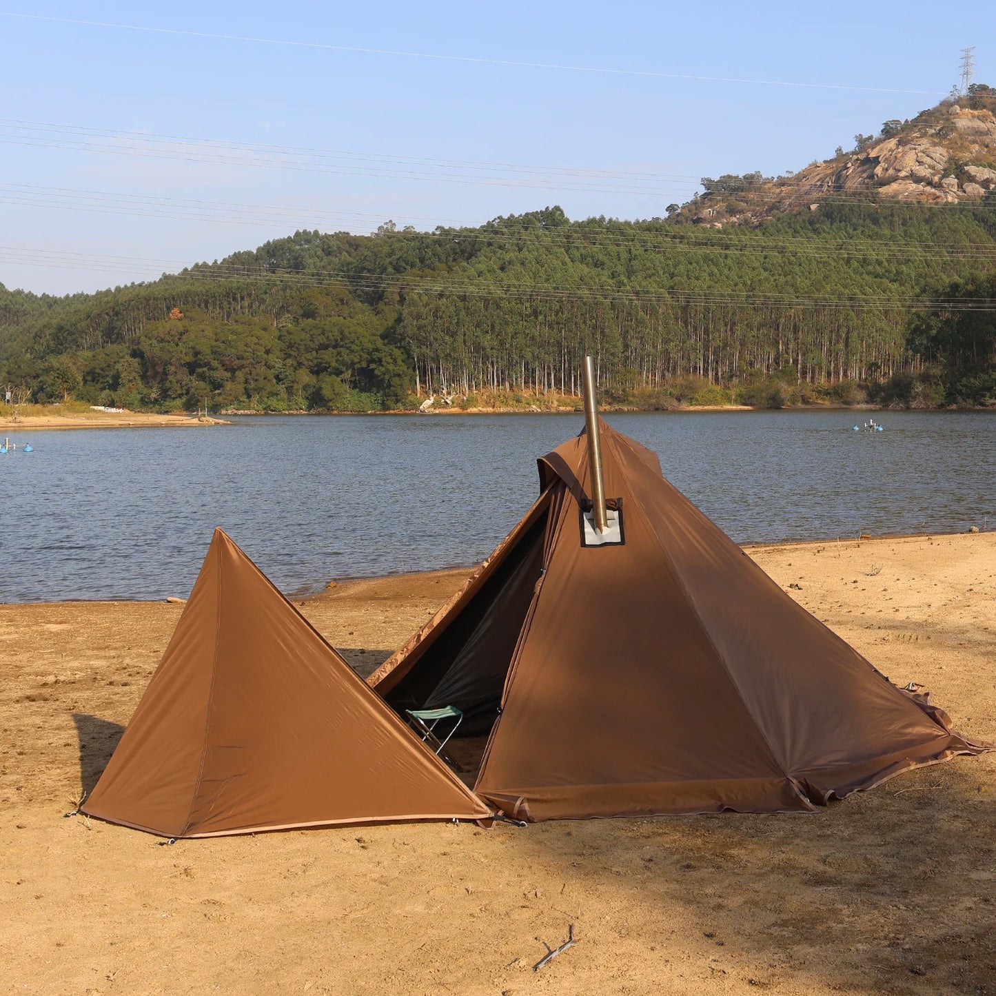 210g 20D Nylon Ultralight Camping Stove Windbreak Wind Screen Shield Fire Retardant No Poles Ropes Windproof Privacy Windscreen