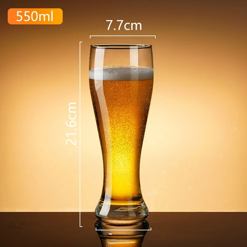 Thickened Beer Glass Shatterproof Large Size Brew Pub Beer Mug Home Use Popular 500ml Commercial Grade Beer Cup for Business
