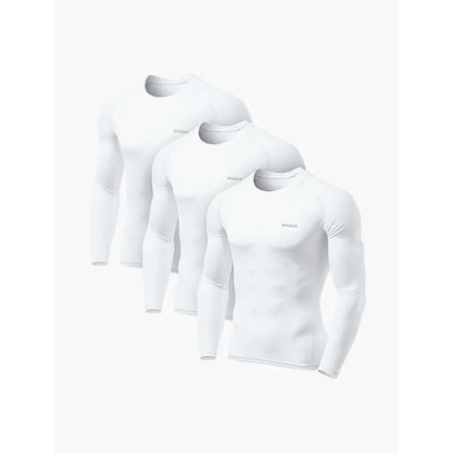TSLA Men's UPF 50+ Compression Shirts Cool Dry Long Sleeve Athletic Tops Sports Baselayer Workout Shirt