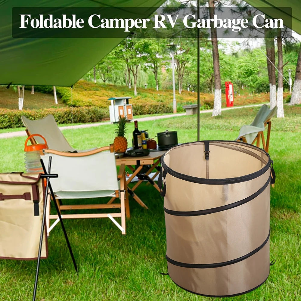 1pc Outdoor Portable Camping Folding Trash Can Pop-upTrash Can Camping Trash Can Gardening Garden Garbage Bag Garden Leaf Buck