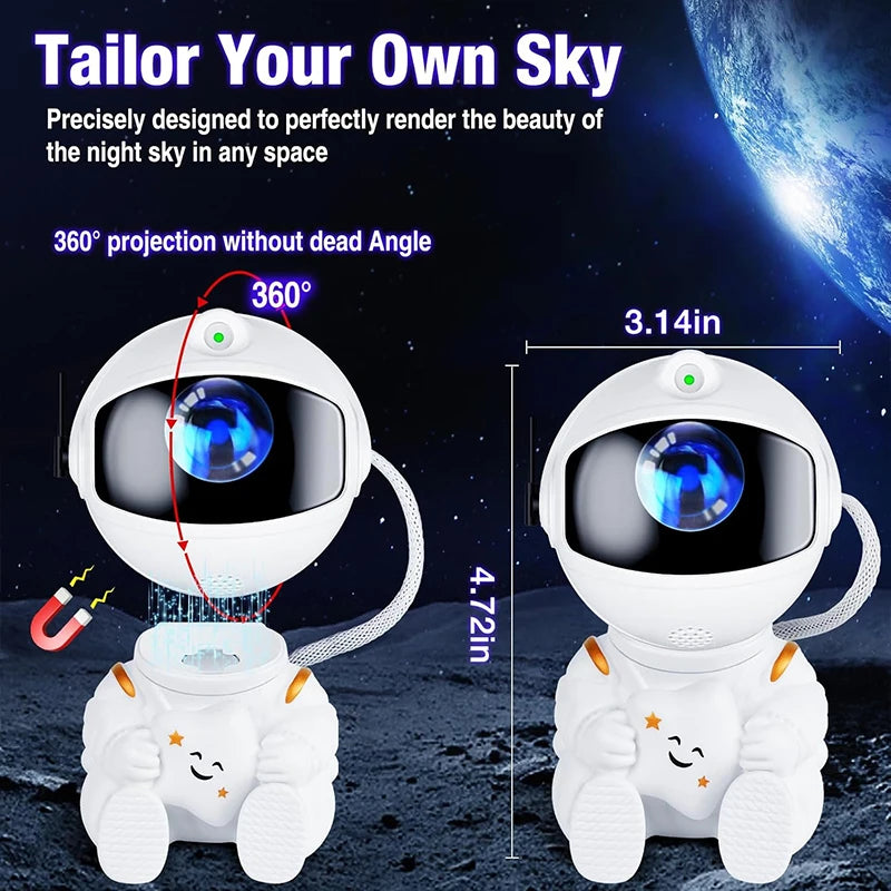 Galaxy Light Projector Featuring Various Nebula Settings, an Astronaut Design with Remote Control, Perfect for Bedroom Ambiance, Room Decoration, Parties, And an Excellent Gift for Friends During Halloween And Christmas Child