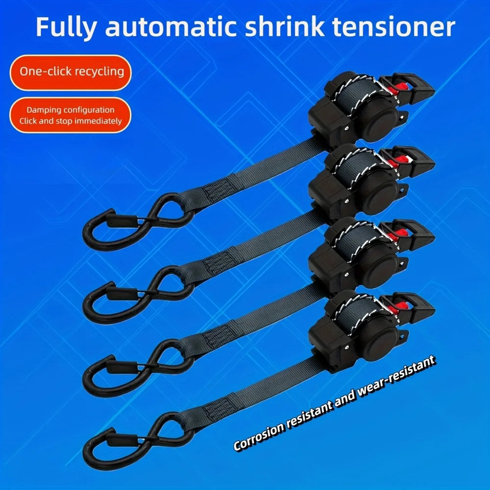 1pc Automatic Retractable Cargo Strap Multi-Item Secure Locking Ratchet Tie Brand New Car Ratchet Tensioner Belt Car Accessories