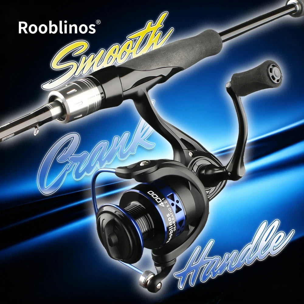 ROOBLINOS EASTING Spinning Reel Metal Spool 5.2:1 Gear Ratio 12BB Saltwater Freshwater Fishing Reel