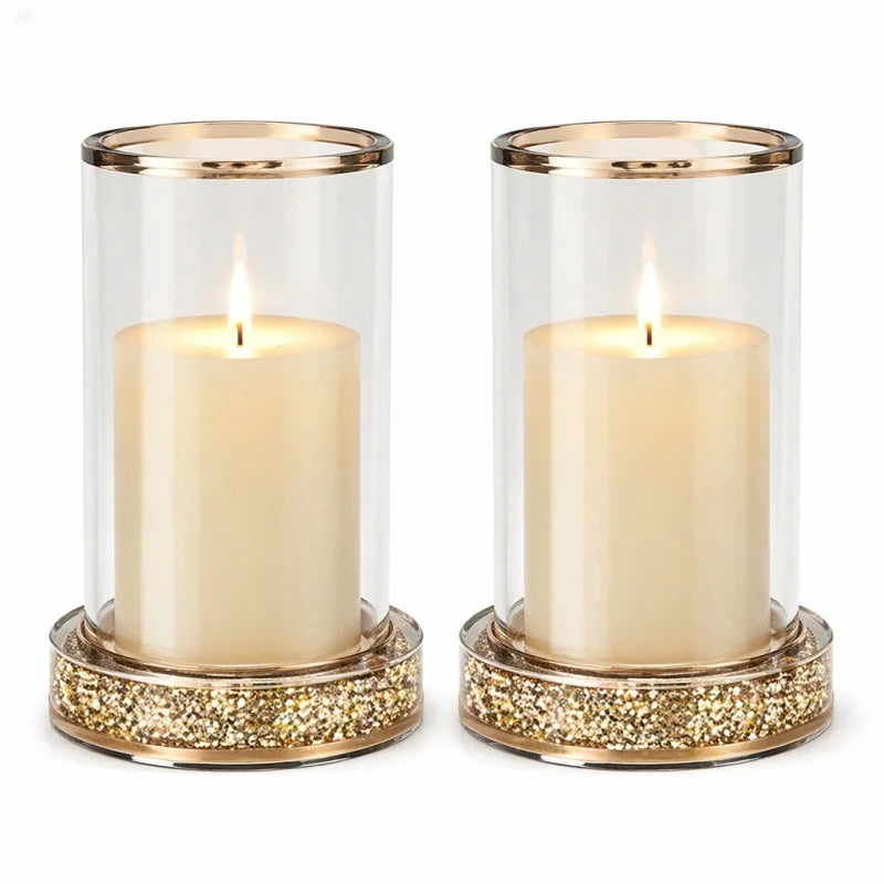 Contemporary Sparkling Hurricane Candle Holder For Weddings