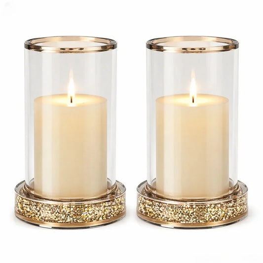 Contemporary Sparkling Hurricane Candle Holder For Weddings