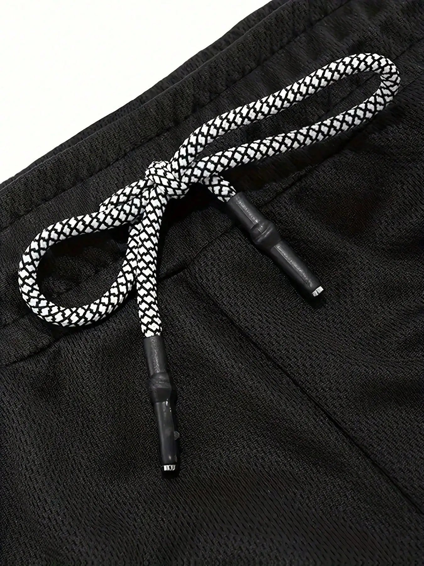 Men's Street Fashion Cross Print Knit Drawstring Shorts,2-In-1 Athletic Shorts Perfect For Gym Basketball Beach Outings