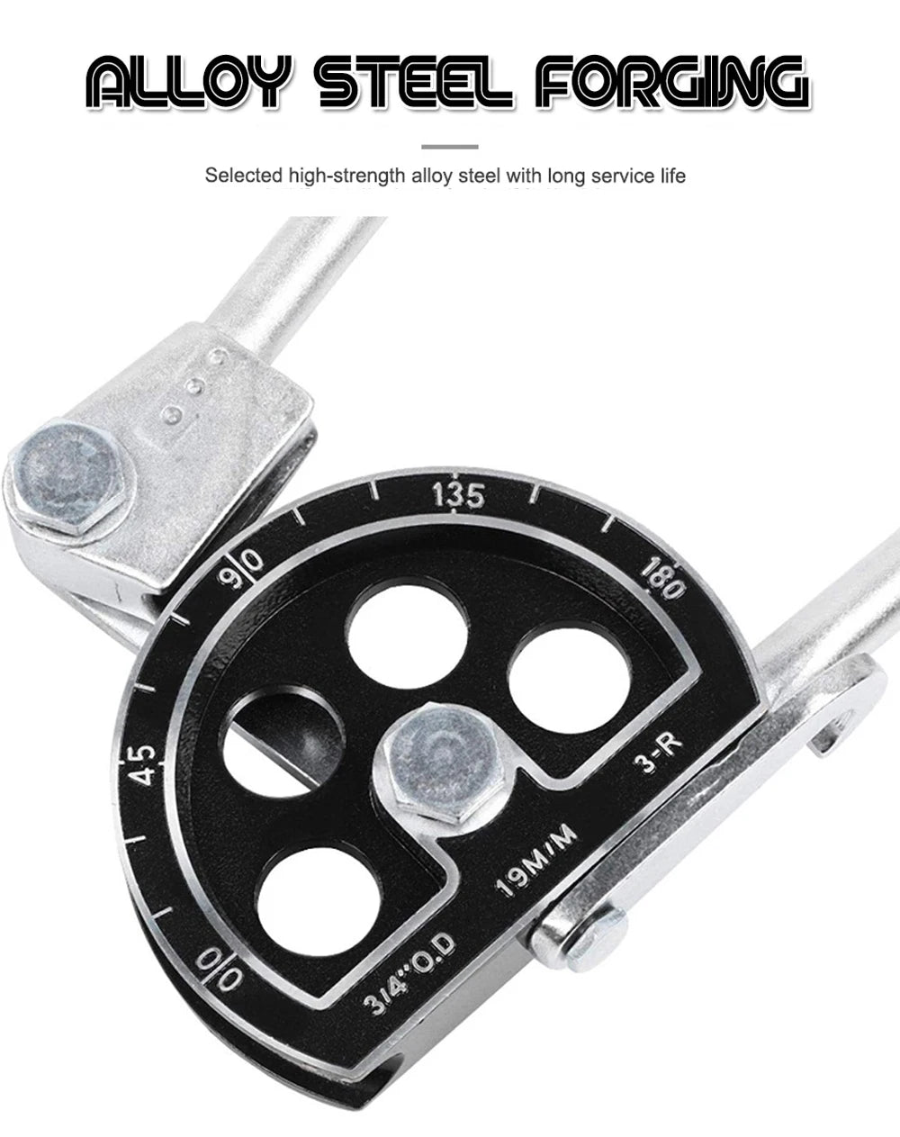 3/4''19mm Inch/Metric Universal O.D Tubing Manual Bender for Copper Tube/Aluminum Tube/Thin Iron Tube/ Thin Stainless Steel Tube