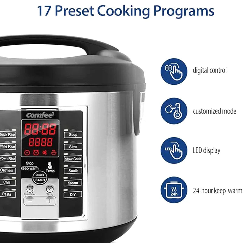 Household Rice Cooker 12 Cooking Programs Large Capacity Programmable High-End Rice Cooker