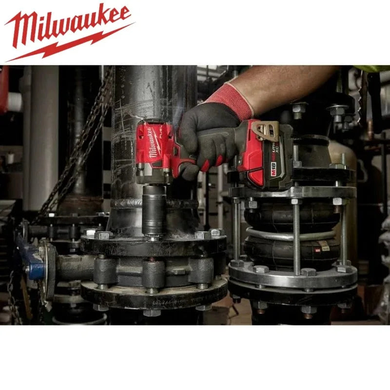 Milwaukee 400N Brushless Cordless 1/2 Electric Wrench Car Truck Repair Screwdriver Impact Drill Rechargable For 18V Battery Tool