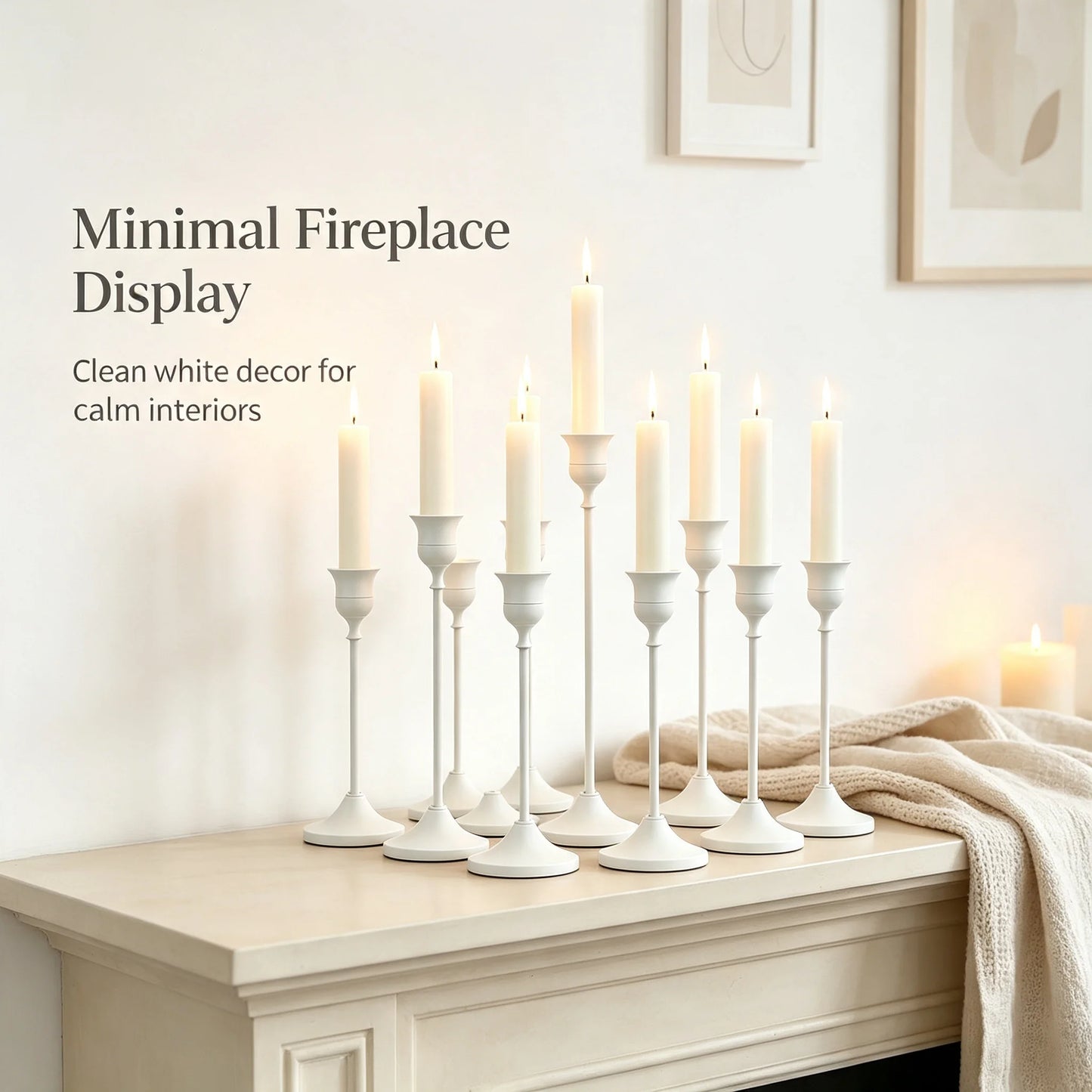 Premium Gothic Metal Candle Stands Set Wedding Table Decor