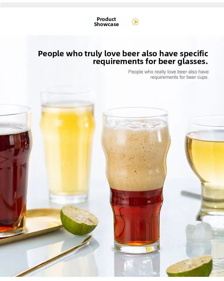 Large Capacity IPA Beer Glass Pub Commercial Pint Cup Craft Beer Mug Creative Personalized Wheat Beer Cup Crystal Glass