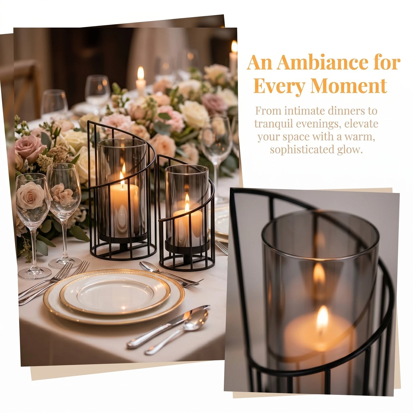 Stunning Spiral Glass Hurricane Candle Holder For Wedding Centerpieces