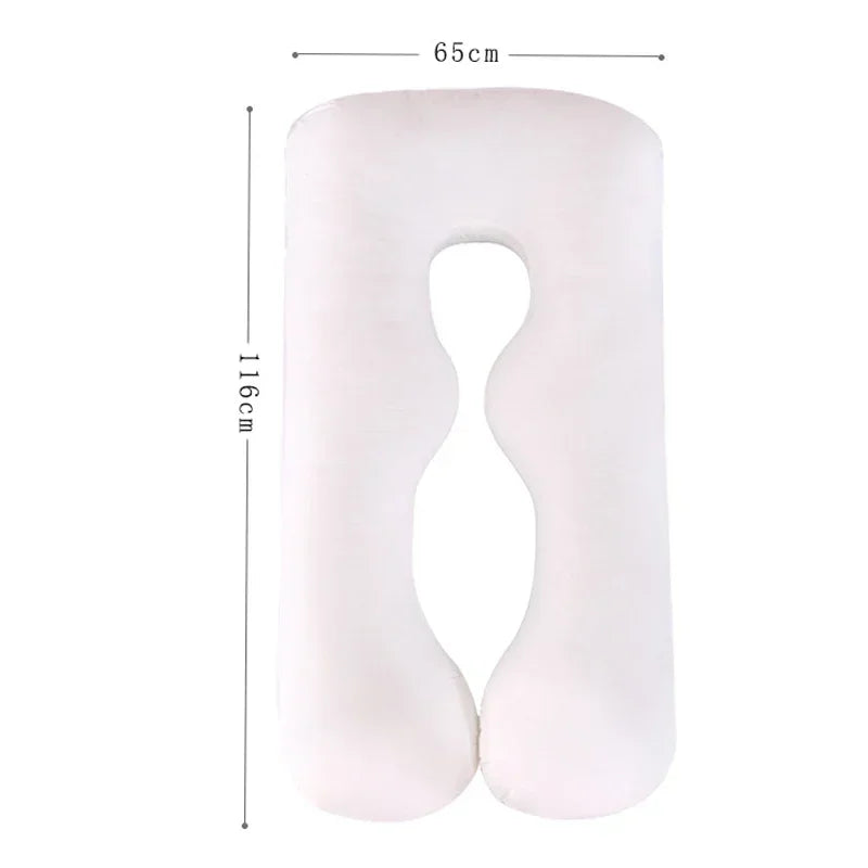 Soft U Shaped Pregnancy Pillow For Side Sleeping Relief