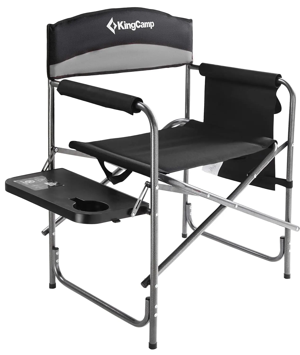 Heavy Duty Folding Camping Chair with Side Table Pockets for Outdoor Sports Fishing, Custom