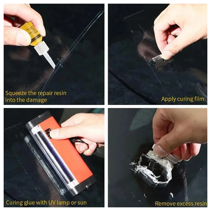 Car Glass Repair Windshield Cracks Gone Kit Remove Scratch Automobile Truck Motorcycles Broken Repair Windscreen Crack 2035