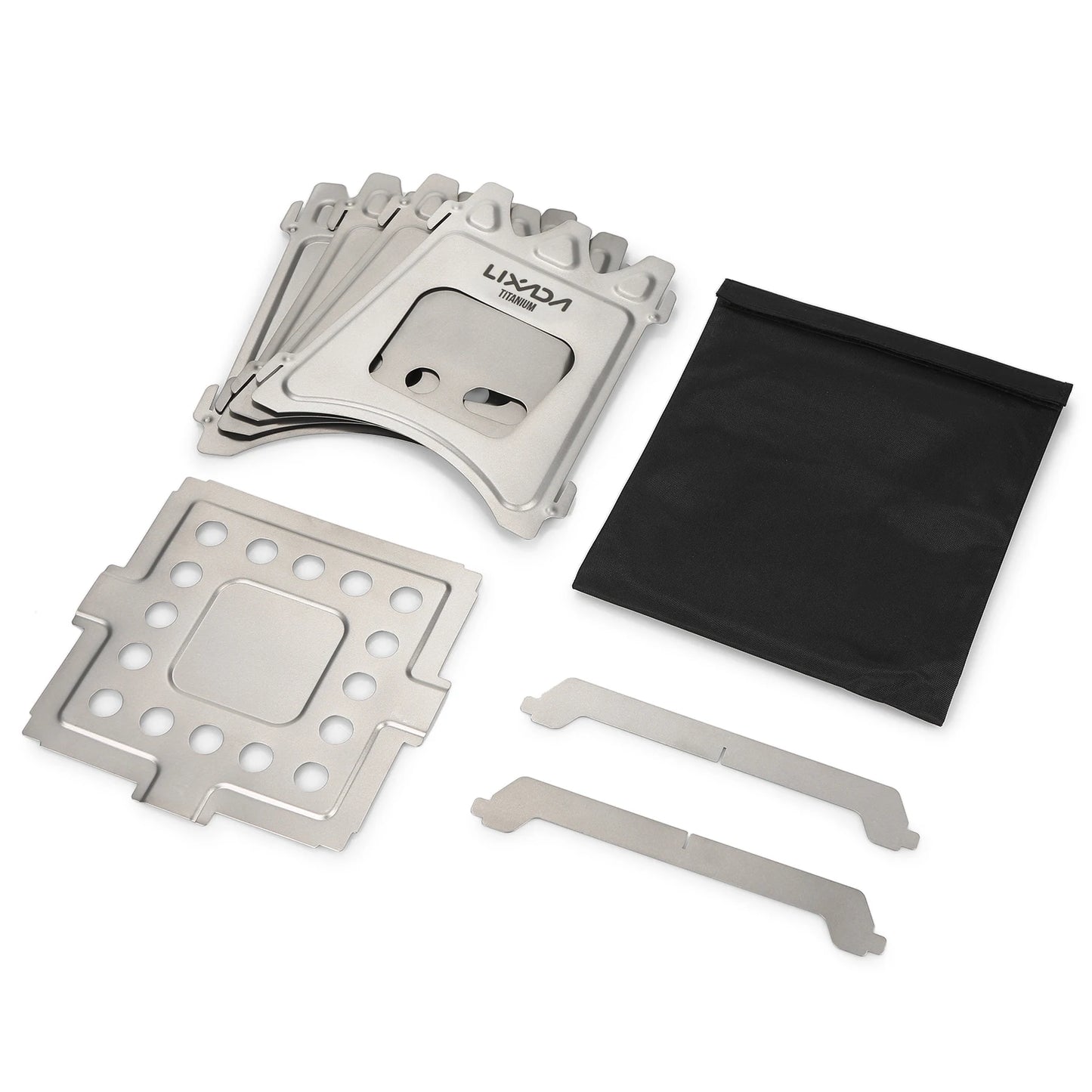 Lixada Compact Folding Titanium Wood Stove for Outdoor Camping Cooking Picnic Wood Burner camping accessories and equipment