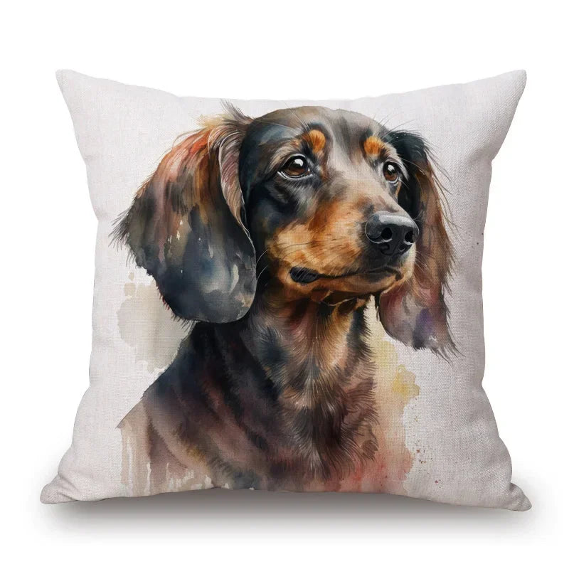 Dog Breed Collage Poster Art Cushion Cover Pillow Case