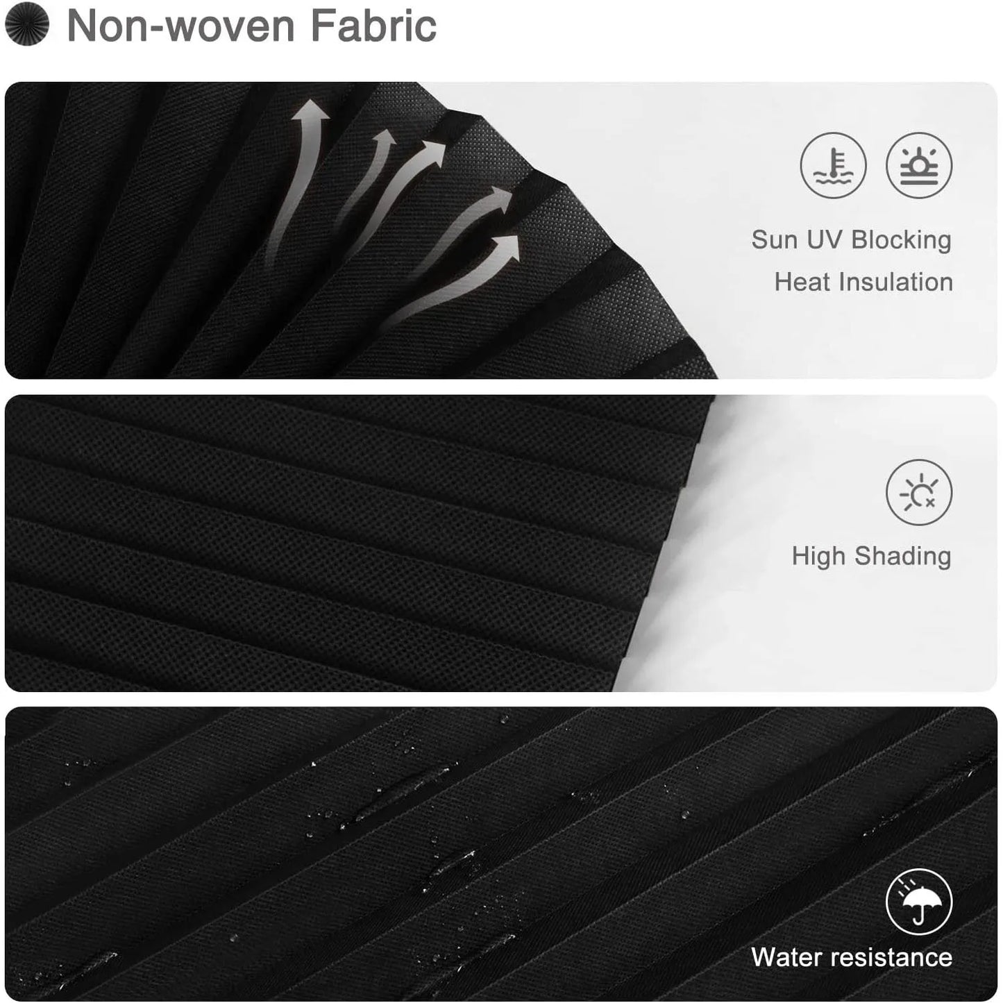 Cordless Pleated Fabric Window Blind For Room Darkening