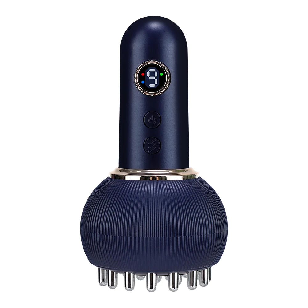 Wlireless Eletric Heated Meridian Brush Massage Lymphatic Drainage Machine Heating Microcurrent Anti Cellulite Body Back Massage