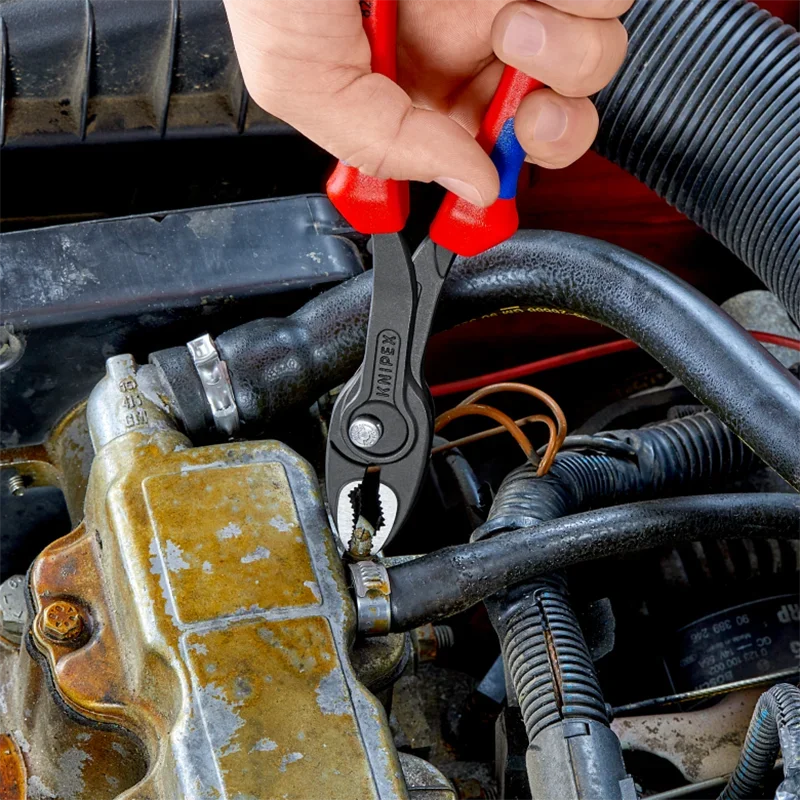 KNIPEX 82 02 200 8" Adjustable Carp Pliers - TwinGrip, Force-Saving Water Pump Pliers for Tight Fasteners