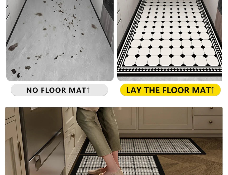 Kitchen Floor Mat Absorbent Non-slip Carpet Diatom Mud Long Foot Mats Minimalist Style Home Decoration Rug for Bathroom 주방 카펫