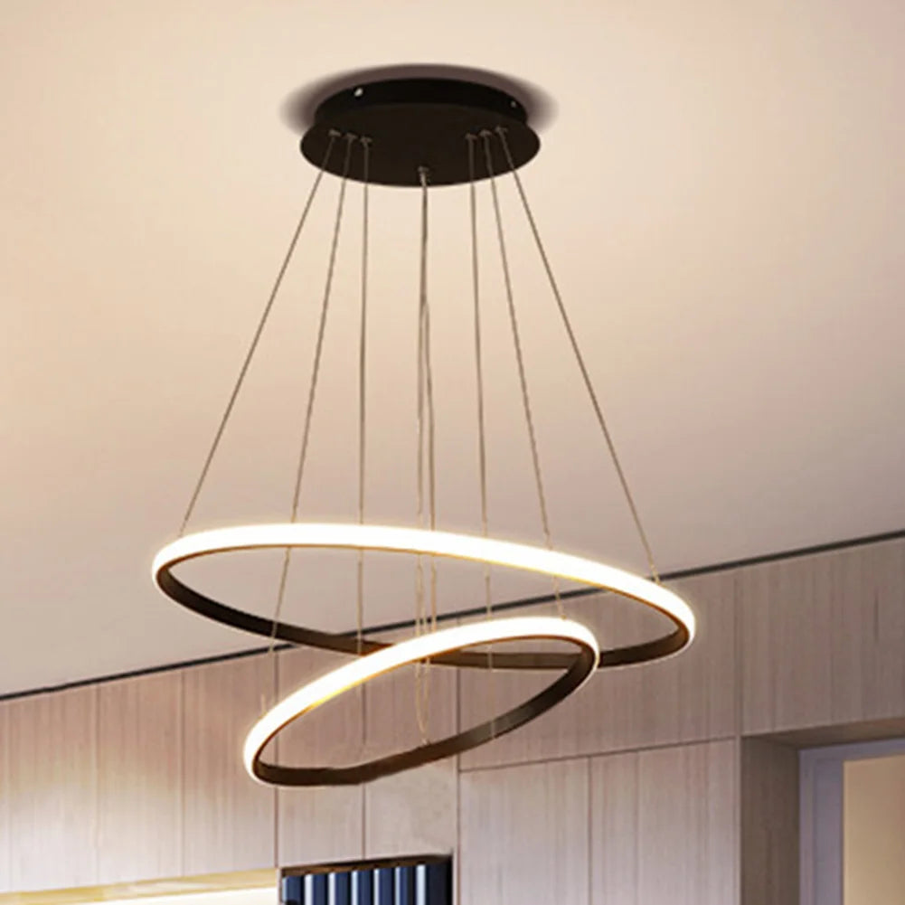 Modern LED Rings Pendant Lamp Circle Ceiling Light Fixture
