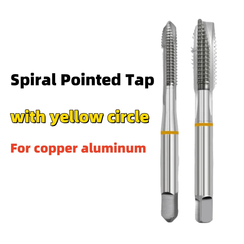 1PCS HSSE JIS Standard Spiral Fluted Tap  Spiral Pointed Tap M2M3M4M5M6M7M8M10M12 Machine Screw Thread Taps For Stainless Steel