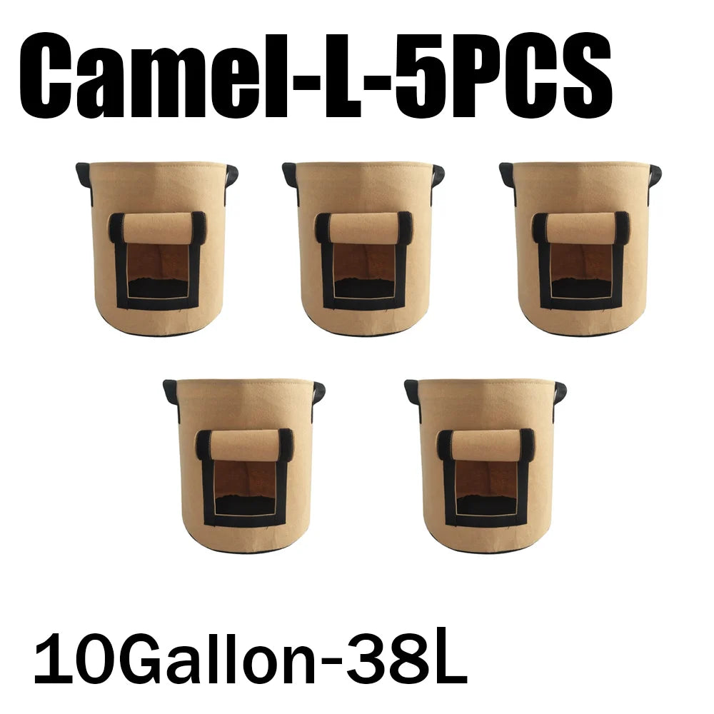 3Styles Felt plant grow bags nonwoven fabric garden potato pot greenhouse vegetable growing bags moisturizing vertical tools