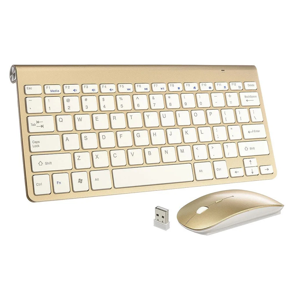 2.4Ghz Ultra-Thin Wireless Keyboard And Mouse Combo With USB Receiver Mouse Keyboard Set For Apple PC WindowsXP/7/8/10