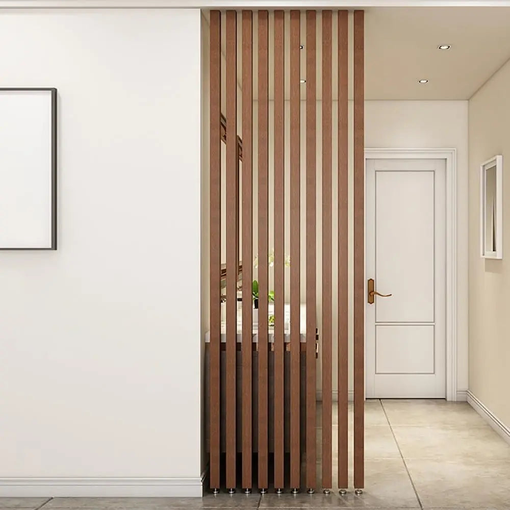 Floor-to-Ceiling Wooden Slat Room Dividers - 2 to 8 Feet Tall, Modern Design for Living Spaces and Offices