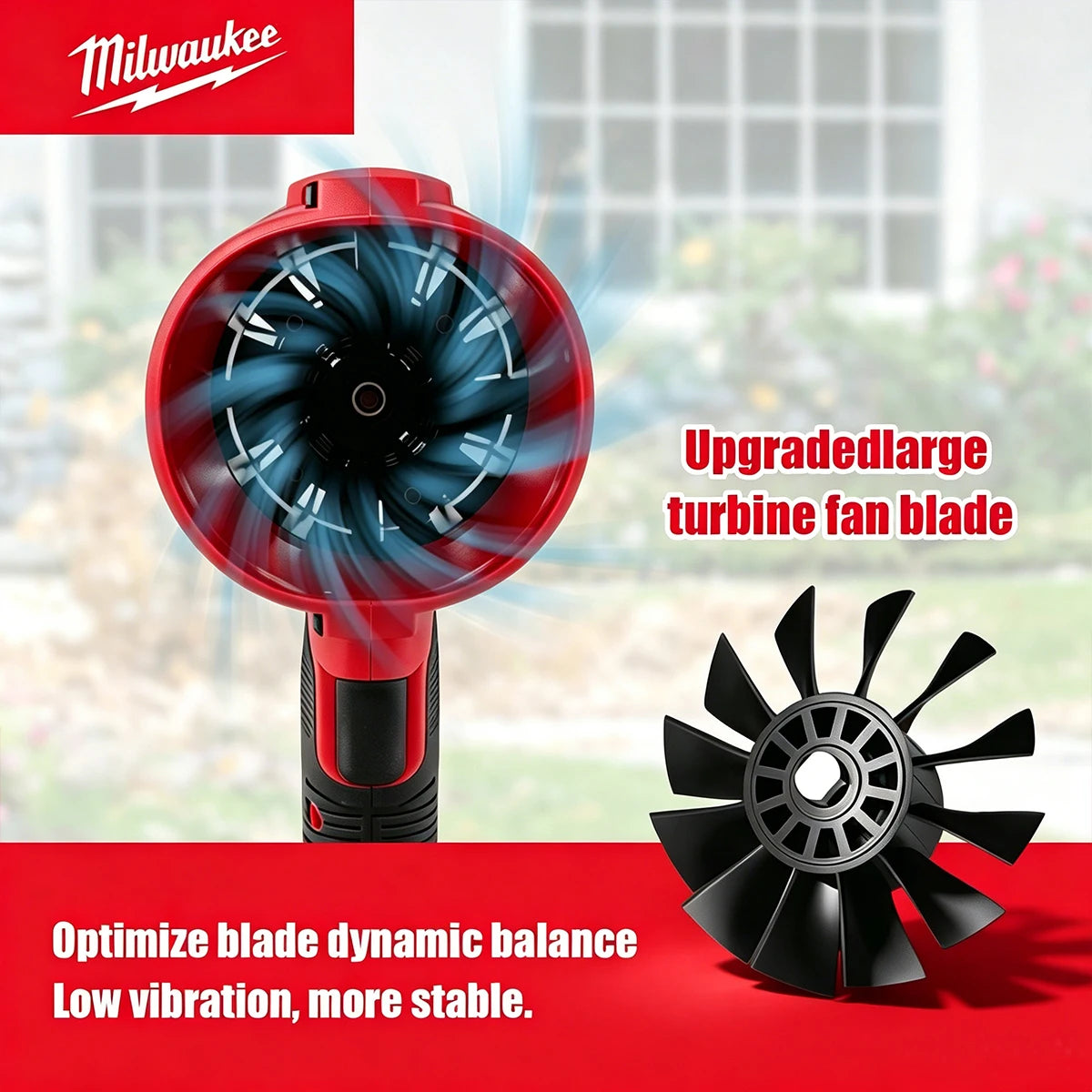 Milwaukee Cordless Blower 700W 30000RPM Brushless Motor Leaf Blower for Snow Removal Dust Cleaning Variable Speed Tool Only
