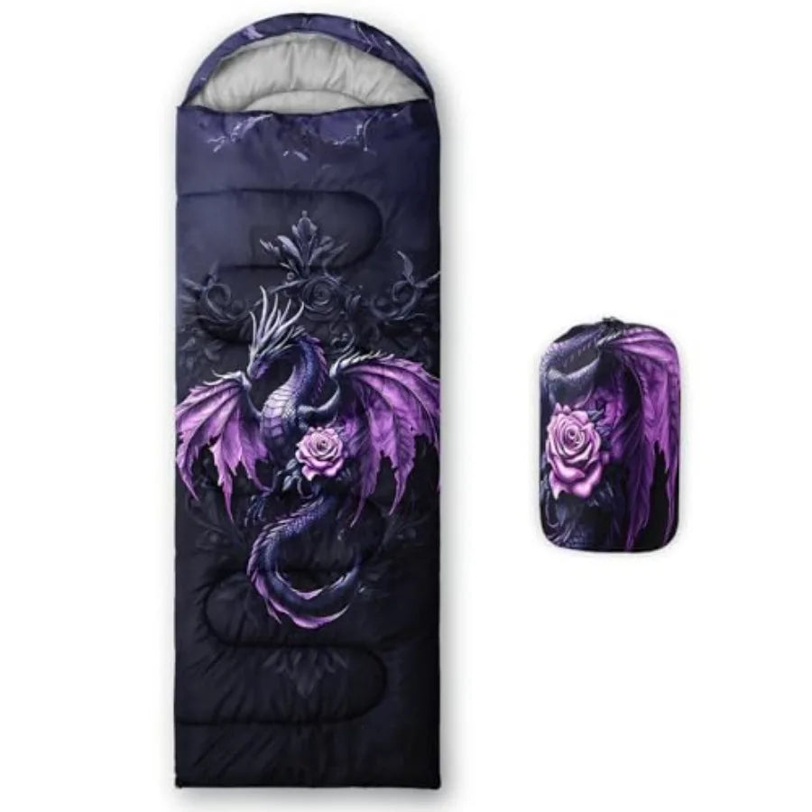 Camping Sleeping Bags Warm and Cool Weather Warm Waterproof Backpacking Sleeping Bag All Seasons Camping, for Adults Boys Girls