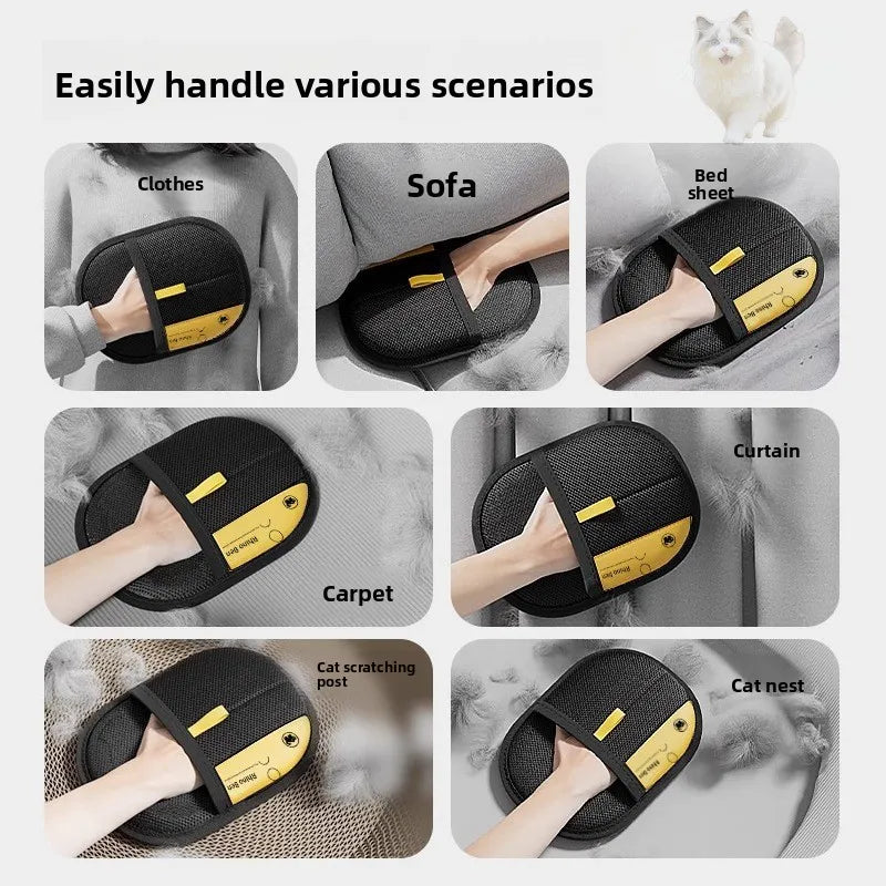 Comprehensive Pet Hair Removal Kit With Sticky Roller Gloves