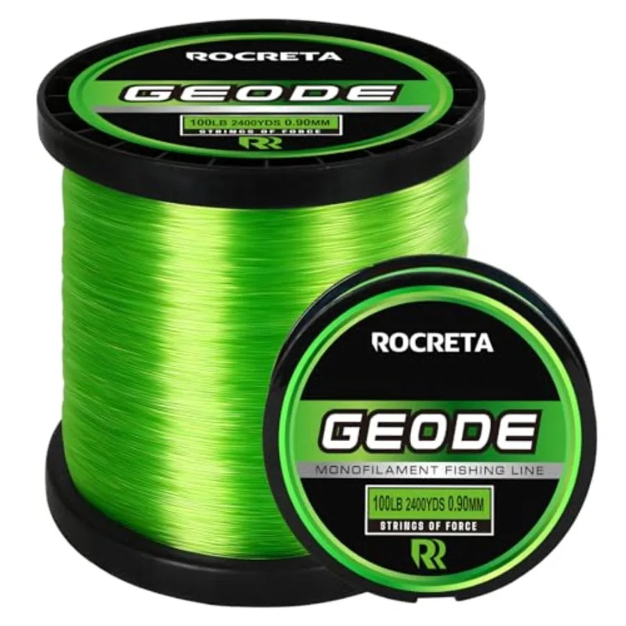 Geode Monofilament Fishing Line - Premium Resistant Nylon Mono Fishing Line 3-100lb - Superior Freshwater and Saltwater Mono Le