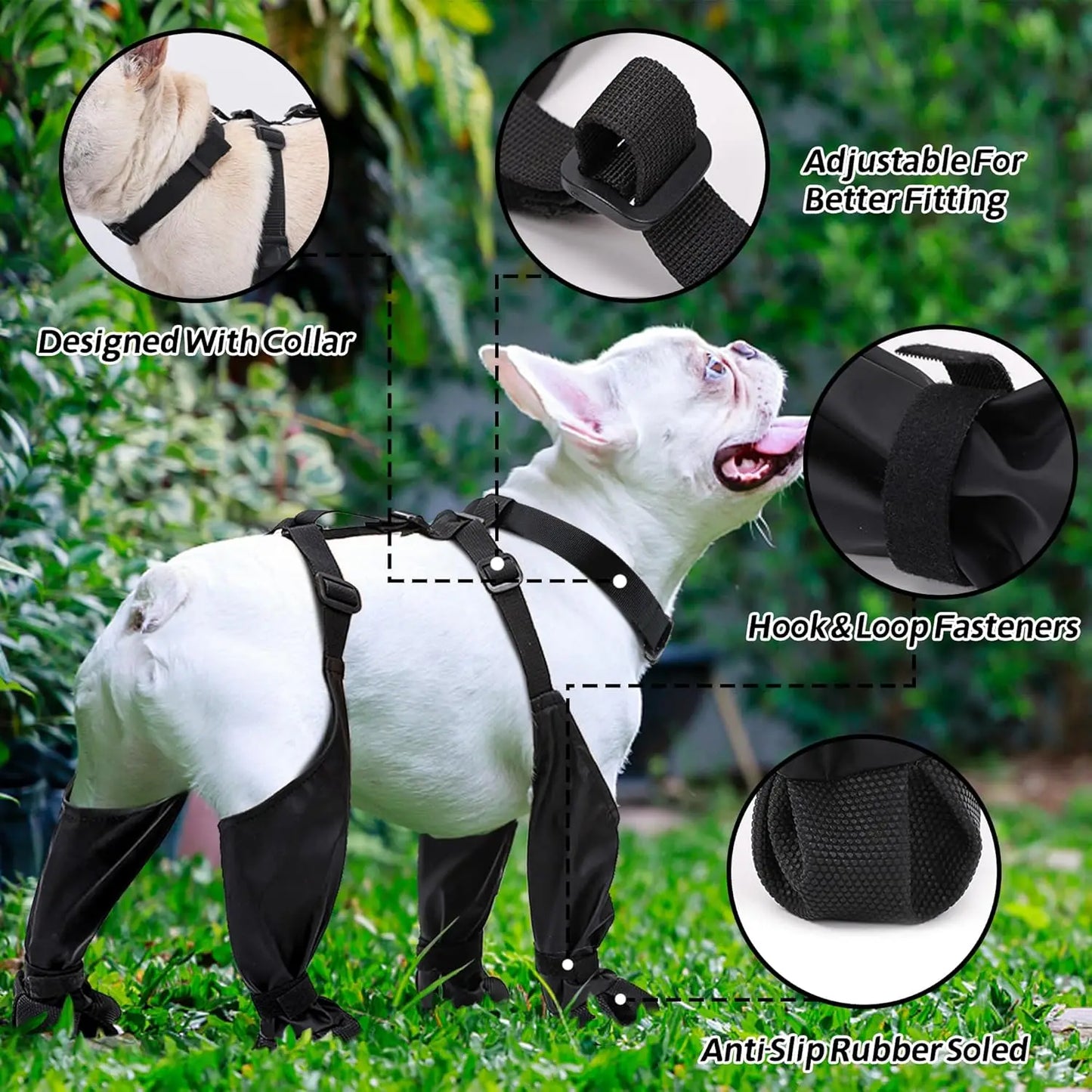 Outdoor Walking Dog Boot Leggings for Small Medium Large Dogs