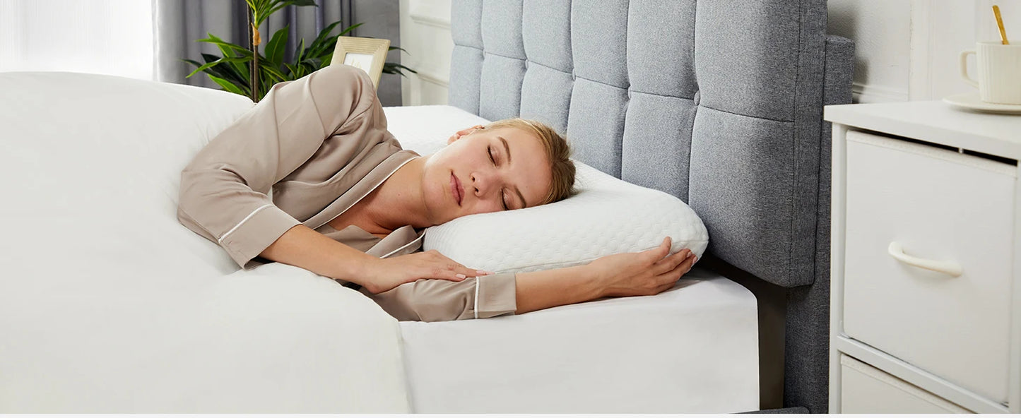 Premium Cooling Memory Foam Pillow With Washable Cover