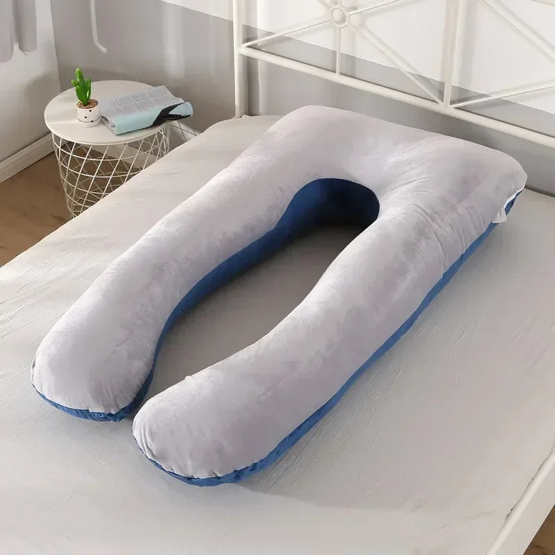 Soft U Shaped Pregnancy Pillow For Side Sleeping Relief