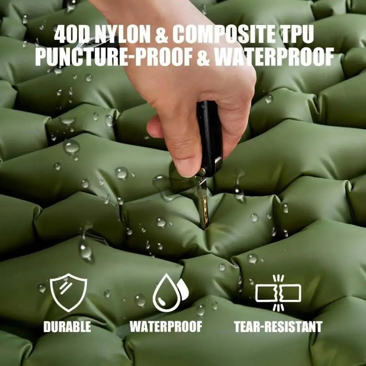 Outdoor camping sleeping mat, ultra-lightweight and portable, foldable inflatable mattress