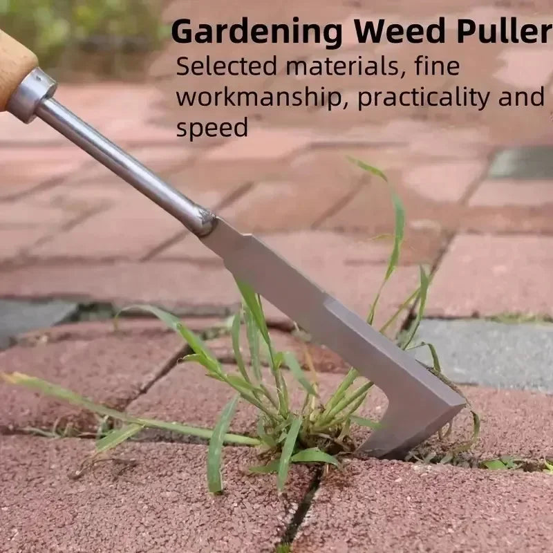 Stainless Steel Gap Weeding Tool L-shaped Garden Weeding Tool Weeding Puller Manual Weeding Tools for Road Cracks and Gardens