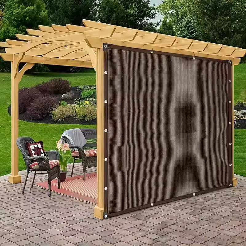 UV Protection Brown Sun Shade Canopy Net Outdoor Sunscreen Shade Shelter for Patio Pool Travel Picnic Camping Available Sizes
